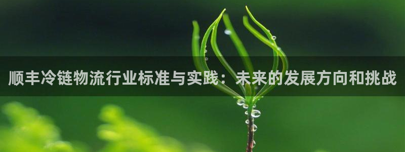 超凡国际防失联网址：顺丰冷链物流行业